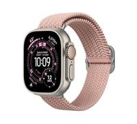 Bracelet tressé Apple Watch RHINOSHIELD pour Apple Watch Series Ultra/Ultra 2/9/8/7/SE/3 [42 mm/44 mm/45 mm/49 mm] | Résiste à l'eau et à la transpiration, bracelet souple, matériaux recyclés-Rose