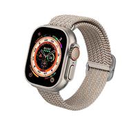Bracelet tressé Apple Watch RHINOSHIELD pour Apple Watch Series Ultra/Ultra 2/9/8/7/SE/3 [42 mm/44 mm/45 mm/49 mm]Résiste à l'eau et à la transpiration, bracelet souple, matériaux recyclés-Beige Sable