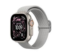 Bracelet tressé Apple Watch RHINOSHIELD pour Apple Watch Series Ultra/Ultra 2/9/8/7/SE/3 [42 mm/44 mm/45 mm/49 mm] | Résiste à l'eau et à la transpiration, bracelet souple, matériaux recyclés - Gris