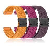 Bracelet tressé de 20 mm pour Samsung Galaxy Watch 7 6 5 4 40 mm 44 mm/6 4 Classic 46 mm 42 mm 47 mm 43 mm/FE/5 Pro 45 mm pour homme et femme - Bracelet de rechange en nylon pour Garmin Vivoactive 5 3