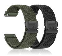 Bracelet tressé de 20 mm pour Samsung Galaxy Watch 7 6 5 4 40 mm 44 mm/6 4 Classic 46 mm 42 mm 47 mm 43 mm/FE/5 Pro 45 mm pour homme et femme - Bracelet de rechange en nylon pour Garmin Vivoactive 5 3