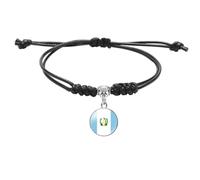 Bracelet Tressé Drapeau Du Guatemala - Nouveauté Pendentif Punk Réglable Bracelet Hommes Femmes Bracelet Manchette Tissé, Charme Chic Badge Bijoux Patriotiques Accessoires De Couple Classiques Ca