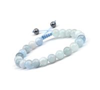 Bracelet tressé en améthyste de 8 mm, ajustable, perles naturelles, cristal, cadeau for homme et femme(D)