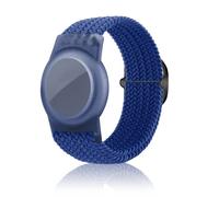 Bracelet tressé pour enfants compatible avec AirTag, support de traqueur GPS pour enfant Apple Air Tag, bracelet de montre réglable en nylon anti-perte Airtag pour enfants, personnes âgées (bleu)
