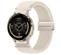 Bracelet tressé pour montre Garmin Venu 3S/Venu 2S/Vivoactive 4S/Vivomove 3S, bracelet de rechange magnétique en nylon à libération rapide pour Garmin Forerunner 255s/265s pour homme et femme