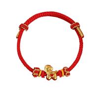 Bracelet tressé rouge pour le Nouvel An 2026, tissé à la main, réglable avec breloque cheval doré, bracelet porte-bonheur porte-bonheur pour le Nouvel An, bijoux cadeaux pour femmes et hommes, taille