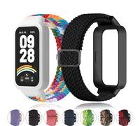 Bracelet tressé solo loop + étui pour Redmi band 3 2, accessoires, bracelet réglable en Nylon pour le sport, correa pour Xiaomi Miband 9 8 Active