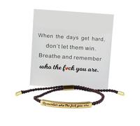 Bracelet tube Let Them pour femme, bracelet de motivation réglable en corde tressée, bracelet « Remember Who The F You Are », cadeau inspirant pour femme et meilleure amie, taille unique, Nylon