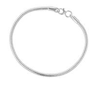 Bracelet unisexe Bali en argent sterling 925, convient aux hommes et aux femmes, maille serpent, fermoir mousqueton sécurisé, bijou fin, compatible avec des breloques