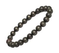 Bracelet unisexe en perles de pierre précieuse naturelle de 8 mm pour la guérison, la méditation et l'abondance - Bracelet réglable - Protection ronde et lisse - Mise à la terre et force, Free Size