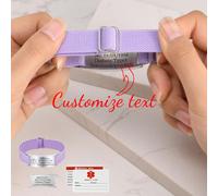 Bracelet unisexe minimaliste en acier inoxydable violet/noir/vert, orné d'un symbole médical gravé et personnalisé (1 pièce). Cadeau unique et à la mode, idéal pour elle, une amie ou pour un anniversa