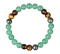 Bracelet unisexe réglable en pintes de rose naturelle de 10 mm pour la guérison, la méditation et l'abondance