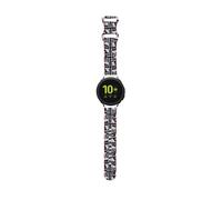 Bracelet universel pour montre intelligente - HELLO KITTY - Heads & Stripes - 20 mm - Silicone - Noir