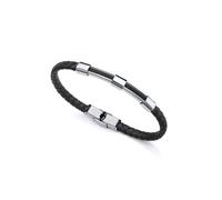 Bracelet - Viceroy Beat 14057P01010 - Acier - Cuir noir - 21,5 cm