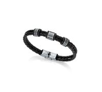 Bracelet - Viceroy - Beat 6463P01010 - Cuir tressé noir - Acier - Boucle réglable