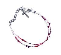 Bracelet vintage tendance en forme de goutte de sang rouge, hip-hop, punk, croix, bracelet ouvert, accessoire de banquet, bijoux tendance, croix, ornement à la main