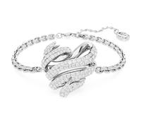 Bracelet Volta, Cœur, Blanc, Métal rhodié OS