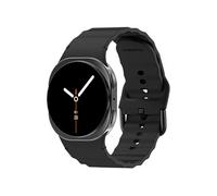 Bracelet Wave en silicone pour Samsung Galaxy Watch 8 (40/44mm) / Classic (46mm) - Noir