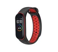 Bracelet Xiaomi Mi Band 4,Xiaomi Mi Band 3 imoshion Bracelet de sport en silicone avec système de clic bouton-pression rond Noir G