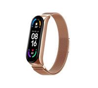 Bracelet Xiaomi Mi Band 6,Xiaomi Mi Band 5 Bracelet milanais magnétique avec système de clic Rose dorée