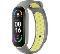 Bracelet Xiaomi Mi Band 6,Xiaomi Mi Band 5 imoshion Bracelet de sport en silicone avec système de clic bouton-pression rond Gris G
