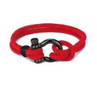 Bracelet - ZENSE - Avec manille nautique en corde tressé - ZB0371 - Homme/Rouge