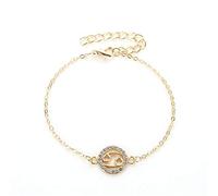 Bracelet Zodiaque Incrusté De Diamants, Bracelet Creux Rond Personnalisé Et Polyvalent, Bracelet Signe Du Zodiaque Bijoux Astrologie Cz Cadeau Du Zodiaque Pour Les Couples D'Étudiants, Cancer, 23.