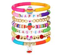 Bracelets à breloques pour filles - Bracelets de perles amusants et vibrants | Bracelet multicouche réglable à maillons pour anniversaires, fête des mères, Refer to description, Céramique, Unisexe