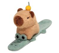 Bracelets à claque d'animaux,Bracelet à claque d'animaux en peluche | Mignon Capybara Peluche Capybara Jouet,Animal en peluche pour chat, trucs , bracelet gifle animal pour poussettes, berceau