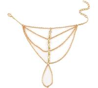 Bracelets à doigts multi-chaînes avec pompons pour femmes avec esclave et anneau ditoDeft a été traité