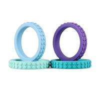 Bracelets à mâcher pour enfants sensoriels, bracelet à mâcher en silicone, bracelet de dentition à mâcher moteur oral pour les masticateurs souffrant d'autisme, de TDAH, de SPD ou de morsure, 4