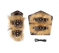 Bracelets à rivets médiévaux - Taille réglable - En cuir synthétique - Unisexe - Accessoire pour costume et motards - Style gothique et punk