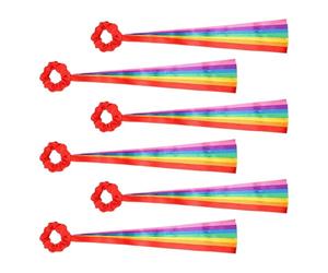 Bracelets À Rubans De Danse Streamers | 6 Pièces Décoration À Main Multicolore 50 cm,Streamers de poignet arc-en-| Spectacle Artistique Scolaire, Entraînement Gymnique et Sportif, Fêtes Enfantines, Fe
