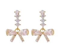 Bracelets Accessoires Kits Bijoux A Delicate And Elegant Accessory Bow Stud Earrings Suitable For Sensitive Ears Trousse Nettoyeur Perceuse Colle Bijoux (Gold, One Size)