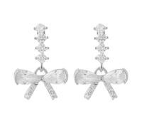 Bracelets Accessoires Kits Bijoux A Delicate And Elegant Accessory Bow Stud Earrings Suitable For Sensitive Ears Trousse Nettoyeur Perceuse Colle Bijoux (Silver, One Size)