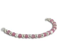 Bracelets Armäleon rose/boules argentées Bijoux de bras Femme ARD002A