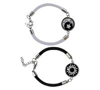 Bracelets assortis pour couples, brillent dans le noir, soleil, lune, cadeau de Saint-Valentin ou d'anniversaire