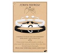Bracelets assortis pour couples, cadeaux pour nouvelle relation, cadeau délicat pour couple, bracelets longue distance avec cœur, cadeaux romantiques réglables pour elle, lui, bijoux de mariage