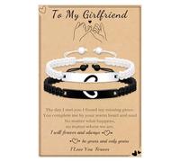 Bracelets assortis pour couples, cadeaux pour nouvelle relation, cadeau délicat pour couple, bracelets longue distance avec cœur, cadeaux romantiques réglables pour elle, lui, bijoux de mariage