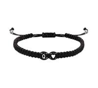 Bracelets avec cœur initial, Bracelets avec initiale tressée pour homme - Bracelet tressé avec 26 lettres design coeur - Cordon tressé fait main, pendentif initial de 26, riferimento alla