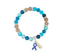 Bracelets Awareness Beaded Bracelet 9/10/ 12 Pairs Small Hoop Earrings Pack with Charm