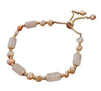 Bracelets，Beaded Bracelets Bracelet de richesse Feng Shui, calcédoine, cornaline de bambou, perles d'eau douce, amulette de luxe remplie d'or for femme, talisman for la prospérité, le succès, la chanc