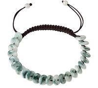 Bracelets，Beaded Bracelets Bracelet en jade Feng Shui - Bracelet de richesse Fei Cui - Bracelet en cristal avec cordon expresso - Boucles d'harmonie - Donut en jade - Amulette - Talisman for l'argent,