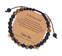 Bracelets Bijoux 6 mm Pierre Naturelle Code Morse réglable tissé à Mon Incroyable Petit ami pour Lui et Elle Bracelet élastique Excellent Cadeau pour Femme - 20 cm