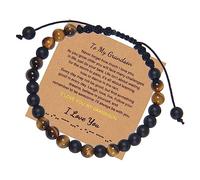 Bracelets Bijoux 6 mm Pierre Naturelle Code Morse réglable tissé à Mon Incroyable Petit ami pour Lui et Elle Bracelet élastique Excellent Cadeau pour Femme - 20 cm