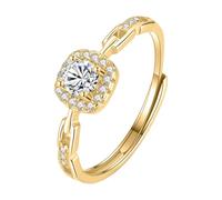 Bracelets Bijoux Bagues Ring Promise Ring For Women Wedding Rings Jewelry Promise Fashion Jewelry Valentine For Women Rouleau Bijoux (Gold, One Size)