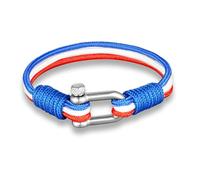 Bracelets Bracelet Bijoux Femme Homme U Boucle Drapeau Parachute Bracelet Unisexe Fête Simple Rétro Gothique Punk Bleu Blanc + Rouge