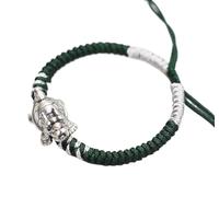 Bracelets , Bracelets perlées bracelet de richesse du Feng Shui Dragon Dragon Tibétain 999 Bracelet argenté Hunter Green Chinese Style antique Charmure de chance Propriété de Bangle de Bangs pour