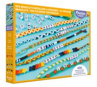 Coffret d'artiste - Création de bracelets brésiliens - 8 fils colorés - 400 perles lettres - Tutos vidéos inclus