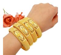 Bracelets brésiliens africains indiens du Moyen-Orient Dubaï couleur or